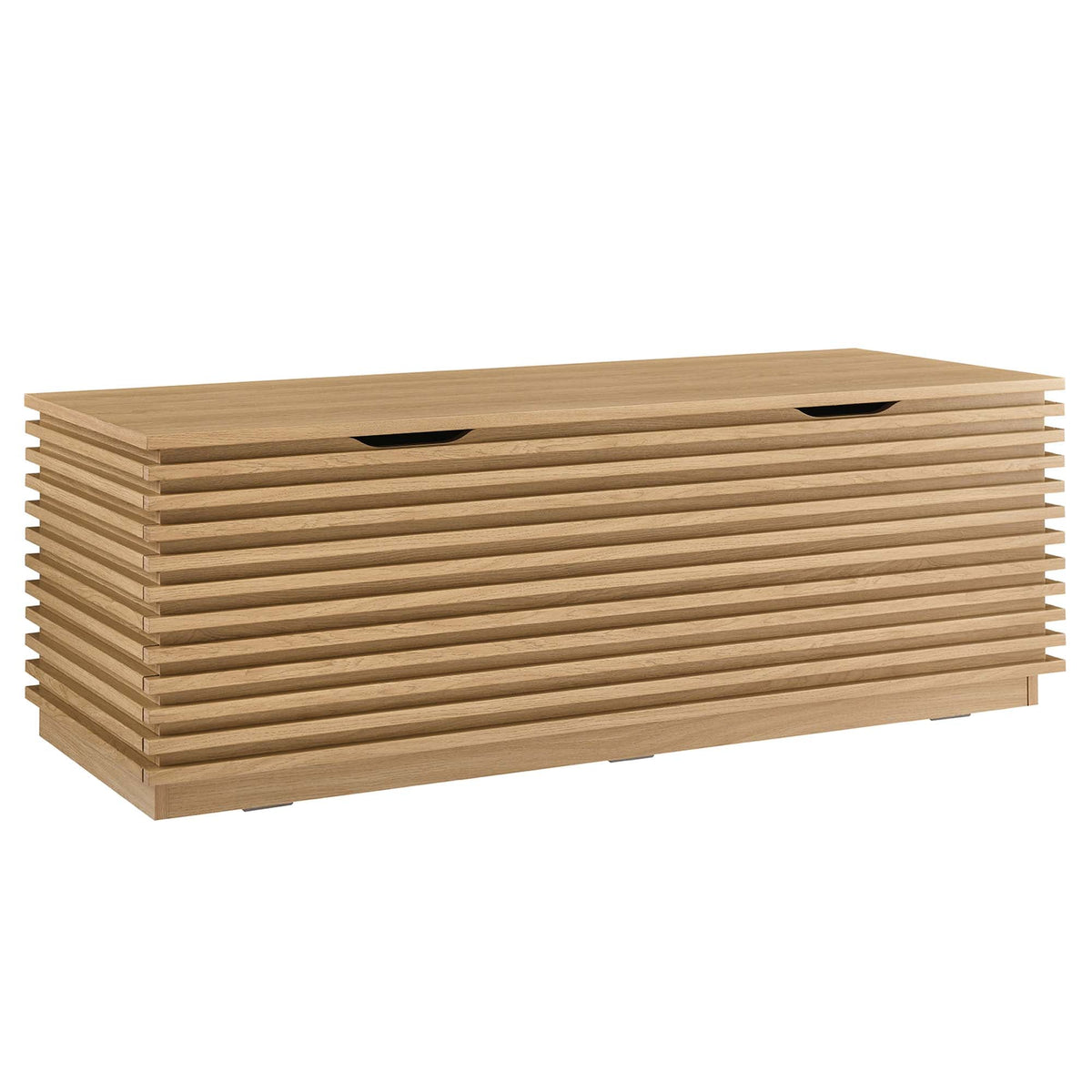 Render Oak Storage Bench - Ornate Home