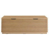 Render Oak Storage Bench - Ornate Home