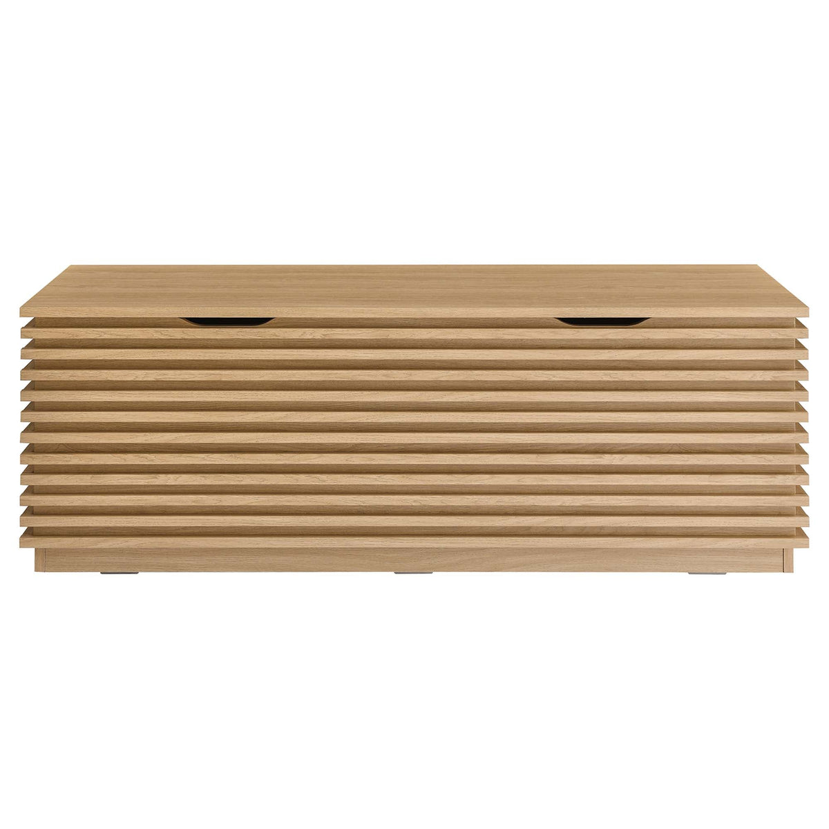 Render Oak Storage Bench - Ornate Home