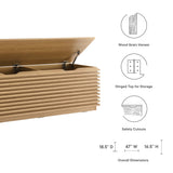 Render Oak Storage Bench - Ornate Home