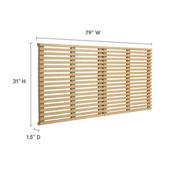 Render Oak Wall Mount King Headboard - Ornate Home