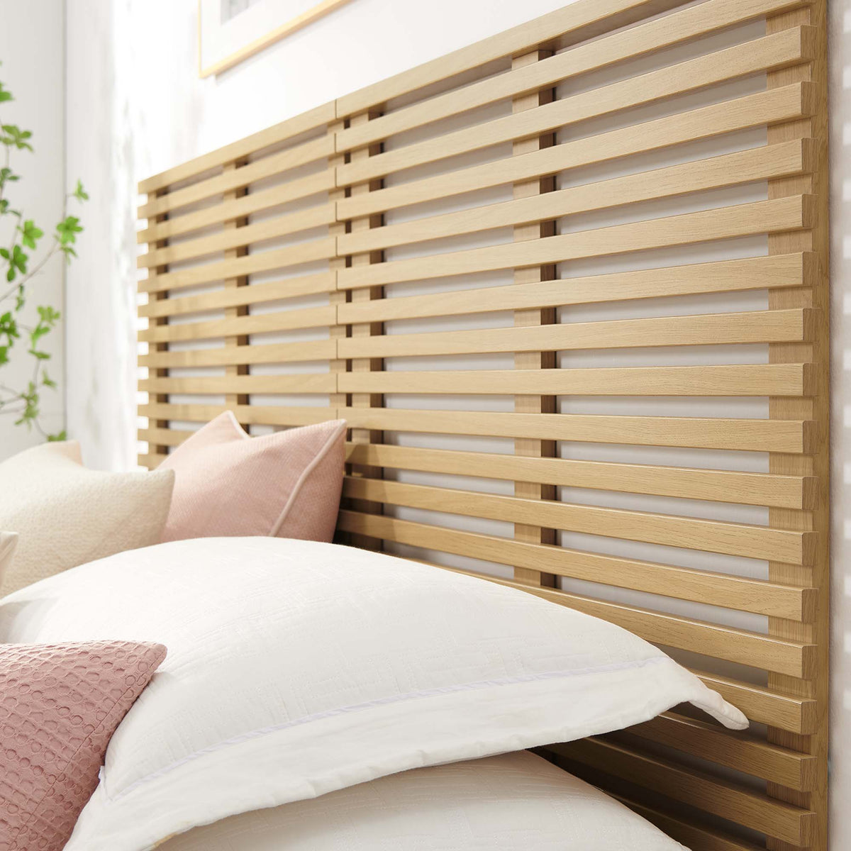 Render Oak Wall Mount King Headboard - Ornate Home