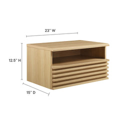 Render Oak Wall-Mount Nightstand - Ornate Home