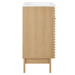 Render Oak/White 18" Bathroom Vanity Cabinet - Ornate Home