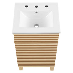 Render Oak/White 18" Bathroom Vanity Cabinet - Ornate Home