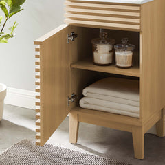 Render Oak/White 18" Bathroom Vanity Cabinet - Ornate Home