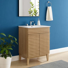 Render Oak/White 24" Bathroom Vanity - Ornate Home