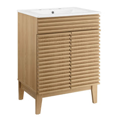 Render Oak/White 24" Bathroom Vanity - Ornate Home