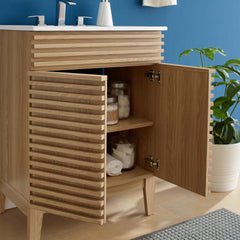 Render Oak/White 24" Bathroom Vanity - Ornate Home