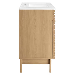 Render Oak/White 30" Bathroom Vanity Cabinet - Ornate Home