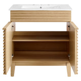 Render Oak/White 30" Bathroom Vanity Cabinet - Ornate Home