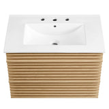 Render Oak/White 30" Wall-Mount Bathroom Vanity - Ornate Home