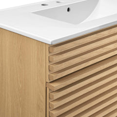 Render Oak/White 36" Bathroom Vanity - Ornate Home