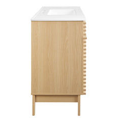 Render Oak/White 48" Single Sink Bathroom Vanity - Ornate Home