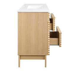 Render Oak/White 48" Single Sink Bathroom Vanity - Ornate Home