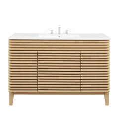 Render Oak/White 48" Single Sink Bathroom Vanity - Ornate Home