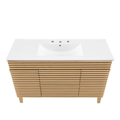 Render Oak/White 48" Single Sink Bathroom Vanity - Ornate Home