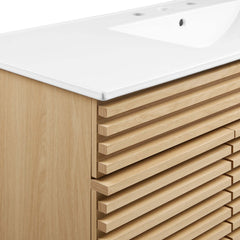Render Oak/White 48" Single Sink Bathroom Vanity - Ornate Home