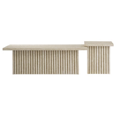 Render Travertine Nesting Coffee Tables (Set of 2) - Ornate Home