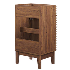 Render Walnut 18" Bathroom Vanity Cabinet (Sink Basin Not Included) - Ornate Home