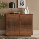 Render Walnut 2-Door Fluted Accent Cabinet - Ornate Home