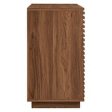 Render Walnut 2-Door Fluted Accent Cabinet - Ornate Home