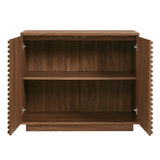 Render Walnut 2-Door Fluted Accent Cabinet - Ornate Home