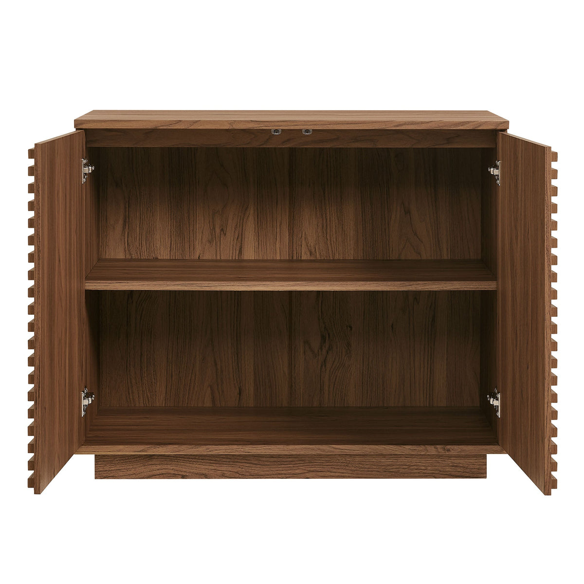 Render Walnut 2-Door Fluted Accent Cabinet - Ornate Home