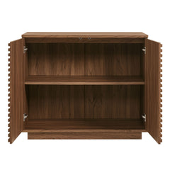 Render Walnut 2-Door Fluted Accent Cabinet - Ornate Home