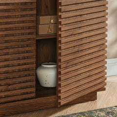 Render Walnut 2-Door Fluted Accent Cabinet - Ornate Home