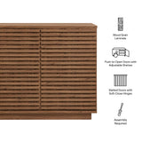 Render Walnut 2-Door Fluted Accent Cabinet - Ornate Home