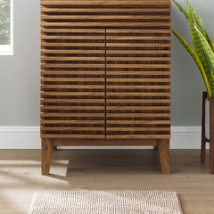 Render Walnut 24" Bathroom Vanity Cabinet (Sink Basin Not Included) - Ornate Home