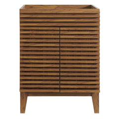 Render Walnut 24" Bathroom Vanity Cabinet (Sink Basin Not Included) - Ornate Home