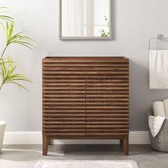 Render Walnut 30" Bathroom Vanity Cabinet (Sink Basin Not Included) - Ornate Home