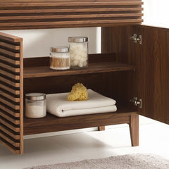 Render Walnut 36" Bathroom Vanity Cabinet - Ornate Home