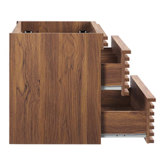 Render Walnut 36" Wall-Mount Bathroom Vanity Cabinet (Sink Basin Not Included) - Ornate Home
