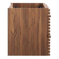 Render Walnut 36" Wall-Mount Bathroom Vanity Cabinet (Sink Basin Not Included) - Ornate Home