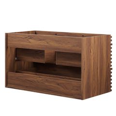 Render Walnut 36" Wall-Mount Bathroom Vanity Cabinet (Sink Basin Not Included) - Ornate Home