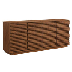 Render Walnut 4-Door Fluted Sideboard Cabinet TV Stand - Ornate Home