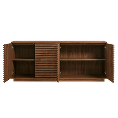 Render Walnut 4-Door Fluted Sideboard Cabinet TV Stand - Ornate Home