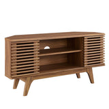 Render Walnut 46" Corner TV Stand - Ornate Home