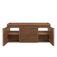 Render Walnut 48" Single Sink Compatible (Not Included) Bathroom Vanity Cabinet - Ornate Home