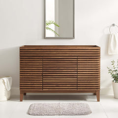 Render Walnut 48" Single Sink Compatible (not included) Bathroom Vanity Cabinet - Ornate Home