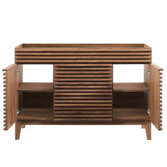 Render Walnut 48" Single Sink Compatible (not included) Bathroom Vanity Cabinet - Ornate Home