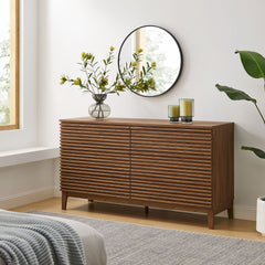 Render Walnut 63" 6-Drawer Dresser - Ornate Home