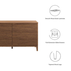 Render Walnut 63" 6-Drawer Dresser - Ornate Home