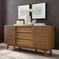 Render Walnut 63" Sideboard Buffet Table or TV Stand - Ornate Home
