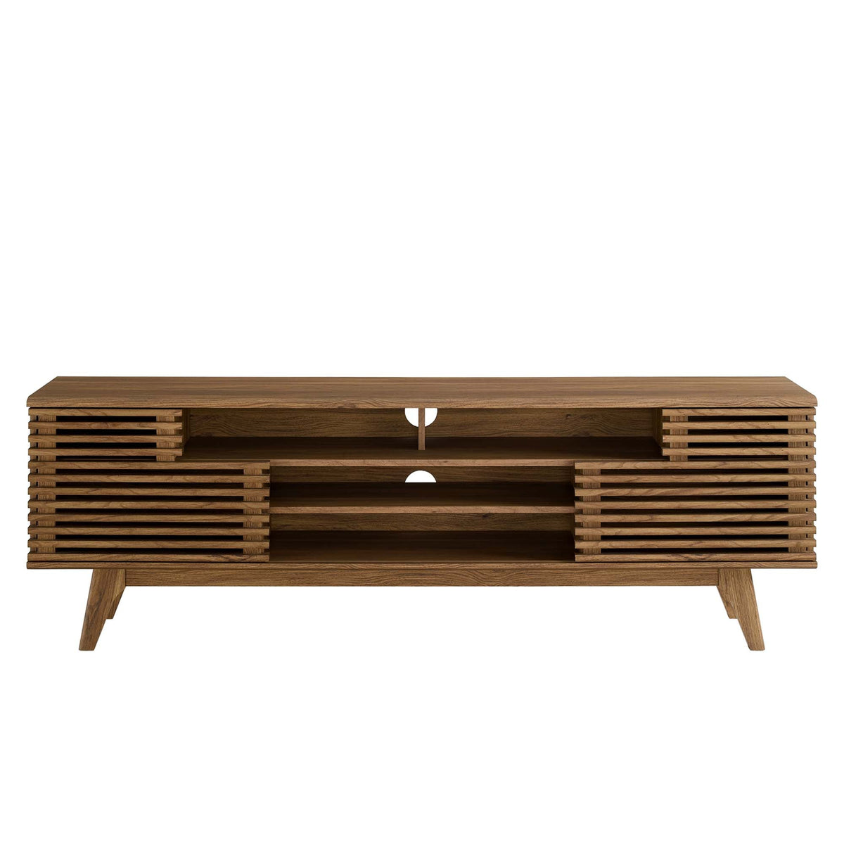 Render Walnut 71" Media Console TV Stand - Ornate Home