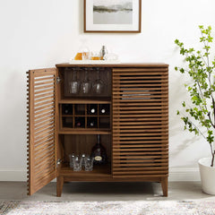 Render Walnut Bar Cabinet - 17x37.5" - Ornate Home