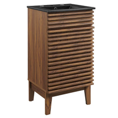 Render Walnut/Black 18" Bathroom Vanity - Ornate Home